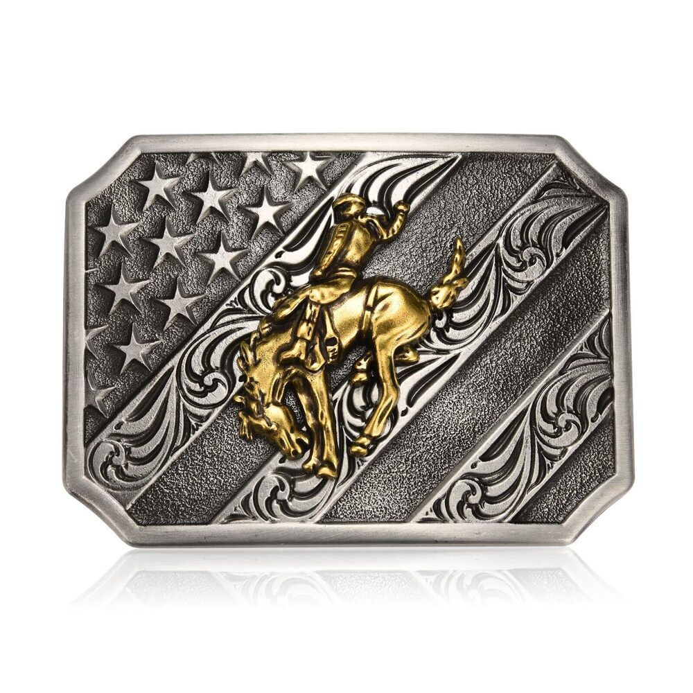 5476 Western Cowboy Belt Buckle , Horse Rider Rodeo Belt Buckle, Halloween